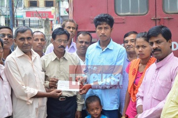 NRI sent Rs. 50,000 for Swapan Debbarma through Post Office 